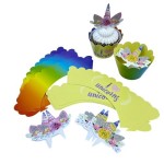 Unicorn Cupcake Wrapper & Topper Set, 12 Stück Unicorn Cupcake Wrapper & Topper Set, 12 Stück
