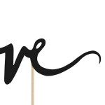 PartyDeco Love Cake Topper - Black, 7x23cm PartyDeco Love Cake Topper - Black, 7x23cm