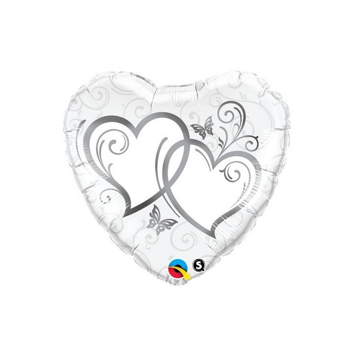 Double-Heart Silver Foil Balloon – 91 cm | Romantic Wedding Décor Double-Heart Silver Foil Balloon – 91 cm | Romantic Wedding Décor