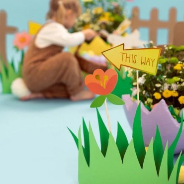 PartyDeco Easter Egg Hunt Topper – 10 pcs | Easter Egg Hunt Décor