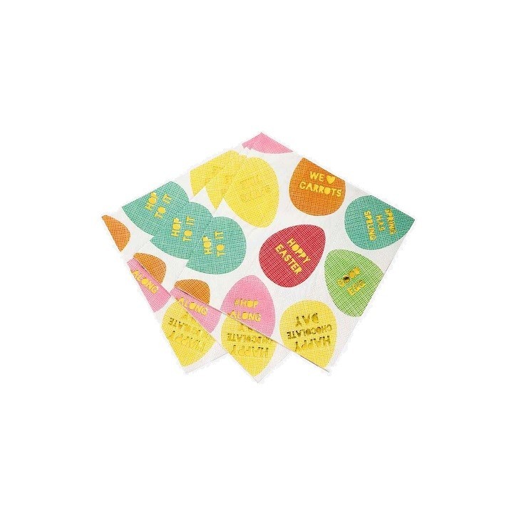 Talking Tables Easter Egg Napkins – 16 pcs | Colorful Easter Décor Talking Tables Easter Egg Napkins – 16 pcs | Colorful Easter Décor