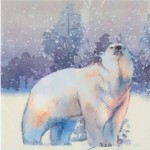 Santex Polar Bear Napkins Blue-Grey, 20 pcs