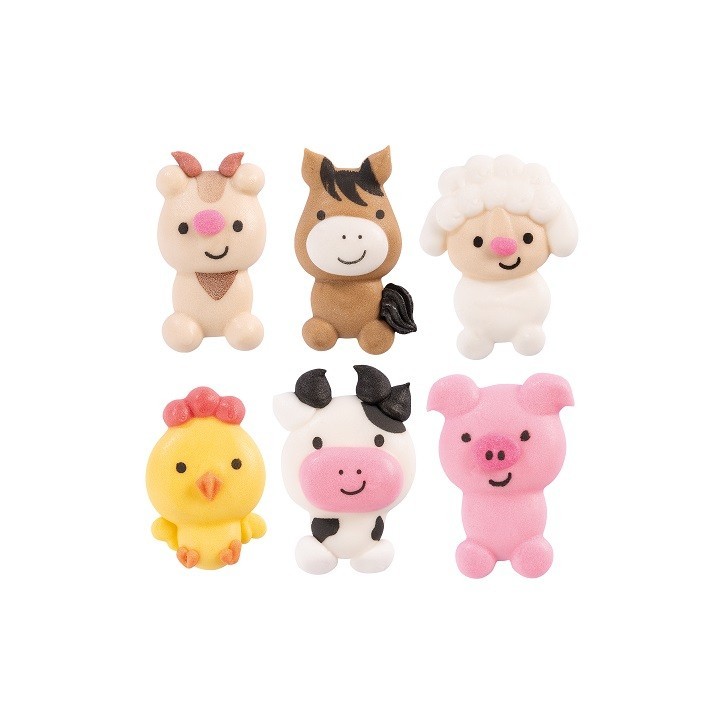 Günthart Farm Animals Sugar Decorations| Adorable Farm-Themed Toppers