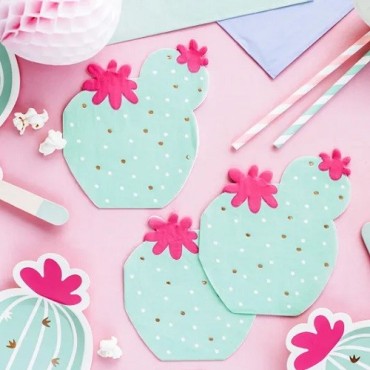 PartyDeco Cactus Napkins, 20 pcs