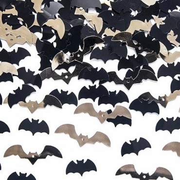 Halloween Bat Confetti – Black & Gold | 15g