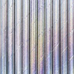 PartyDeco Iridescent Paper Straws, 10pcs