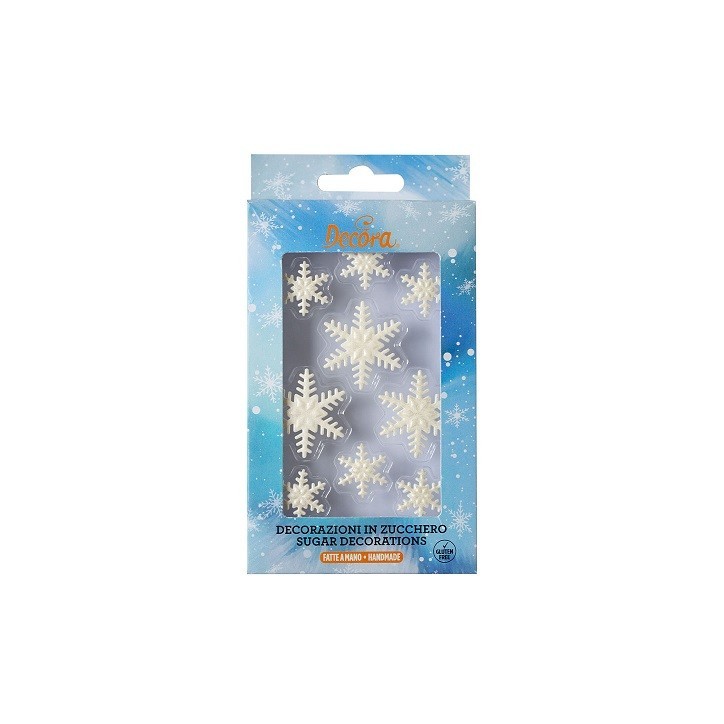Decora Schneeflocken Zuckerdekor – 9 glutenfreie Winterdekore