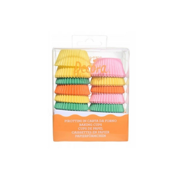 Mini Cupcake Paper Baking Cups Tropical Mix, 200pcs - 0339916 Mini Cupcake Paper Baking Cups Tropical Mix, 200pcs - 0339916