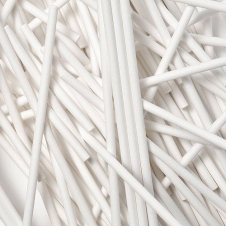 Bakeria 15cm White Paper Cake Pop Sticks – 25 Eco-Friendly Sticks
