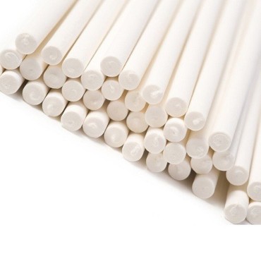 25 Weisses Papier Cake Pop Stiele 114x4mm