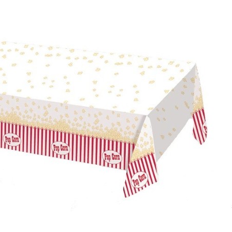 Hollywood Movie Party Popcorn Tablecover, 137x274cm- RH-72-7533