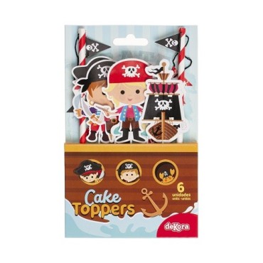 DeKora Pirate Cake Bunting Set - Instant Pirate Cake Decoration