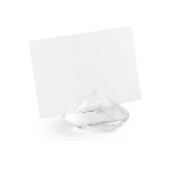 PartyDeco Diamond Place Card Holders, 10pcs