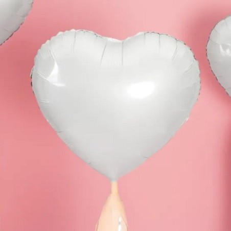 PartyDeco Foil Balloon Heart White – Romantic Décor for Weddings | Bakeria