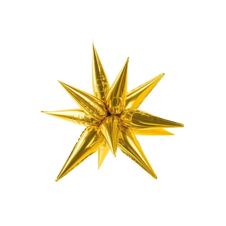 PartyDeco Folienballon Stern Gold 3D (95 cm) – Glamouröse Partydeko | Bakeria PartyDeco Folienballon Stern Gold 3D (95 cm) – Glamouröse Partydeko | Bakeria