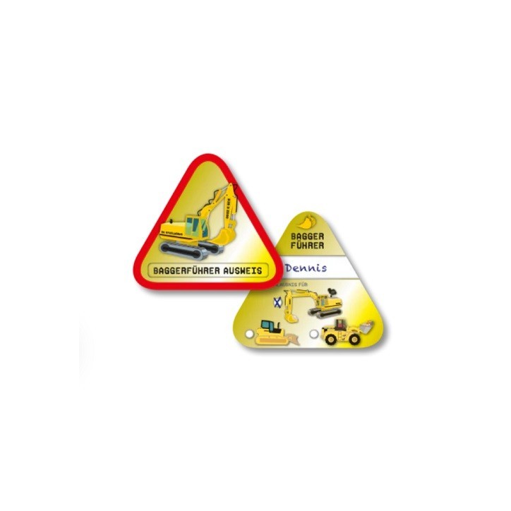 Excavator Driver License (6 pcs) – Perfect for Construction Parties | Bakeria