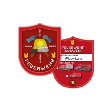Feuerwehr Ausweis (6er Pack) – Perfekt für Feuerwehr-Partys | Bakeria