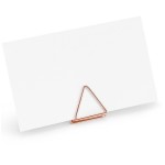 PartyDeco Triangle Place Card Holders Rose Gold, 10pcs