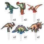 Dinosaurier Cupcake Topper, 12 Stück