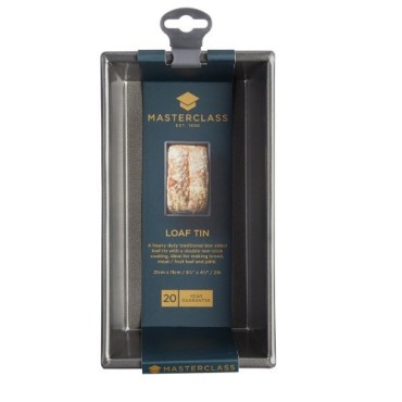 MasterClass Non-Stick Box Sided Loaf Pan, 21x11 cm