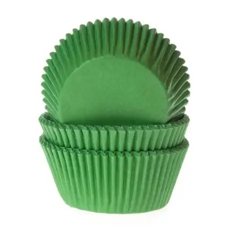 Mini Cupcake Liners Grass Green – 35x22.5mm for Spring & Football Cupcakes