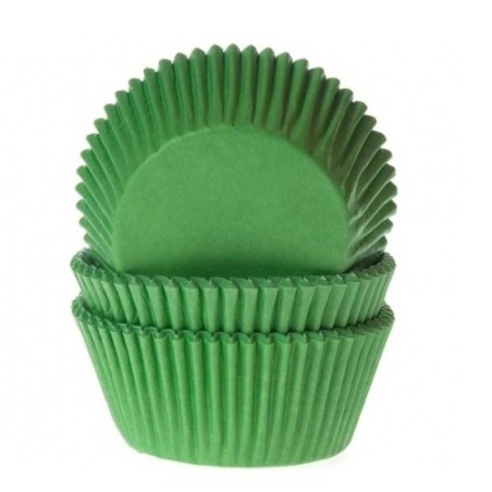House of Marie Grüne Cupcake Förmchen – 48 Stück für Frühlingsgebäck