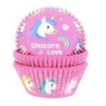 House of Marie Einhorn Cupcake Förmchen, 50 Stück