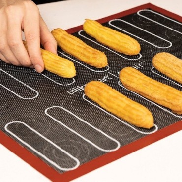 Silikomart Air Mat Éclair & Choux 300x400mm – Für Perfekte Éclairs & Windbeutel
