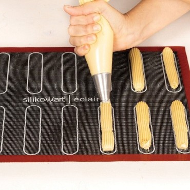 Silikomart Air Mat Éclair & Choux 300x400mm – Für Perfekte Éclairs & Windbeutel