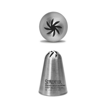Städter Rosette Piping Tip 18mm – For Large Rosettes and Fine Decorations