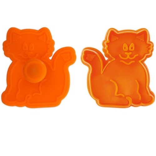 Städter Cat Cookie Cutter with Ejector 6.5cm
