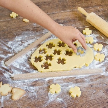 Beech wood dough spacer - Dough Rods Set (3 Sizes) – Perfect for Even Dough Rolling | Bakeria