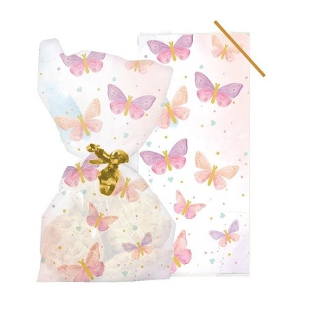Anniversary House Butterfly Cello Treat Bags (20 Stück) – Perfekt für Geschenke & Leckereien | Bakeria