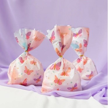 Anniversary House Butterfly Cello Treat Bags (20 Stück) – Perfekt für Geschenke & Leckereien | Bakeria