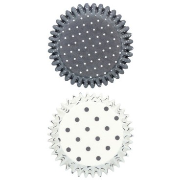 Birkmann Grey Polka Dot Cupcake Cases – Perfect for Elegant Muffins | Bakeria