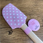 Birkmann Teigschaber Rosa gepunktet, 32cm