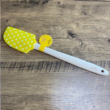 Birkmann Teigschaber Gelb Gepunktet (32 cm) – Flexibel & Hitzebeständig für Backen & Kochen | Bakeria