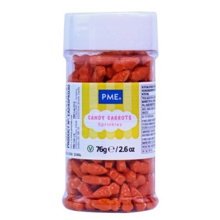 Easter Sprinkles Carrot - PME Easter Sprinkles - Mini Sugar Carrots