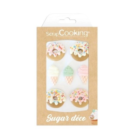 ScrapCooking Eis und Donut Zuckerdekor Set, 7 Stück - VE-306271