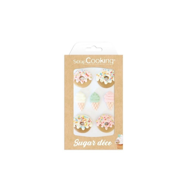 ScrapCooking Eis und Donut Zuckerdekor Set, 7 Stück - VE-306271