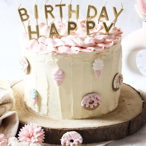 ScrapCooking Happy Birthday Gold Candles ScrapCooking Happy Birthday Gold Candles
