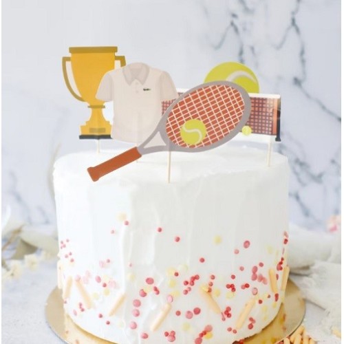 ScrapCooking Tennis Cake Toppers, 5 pcs