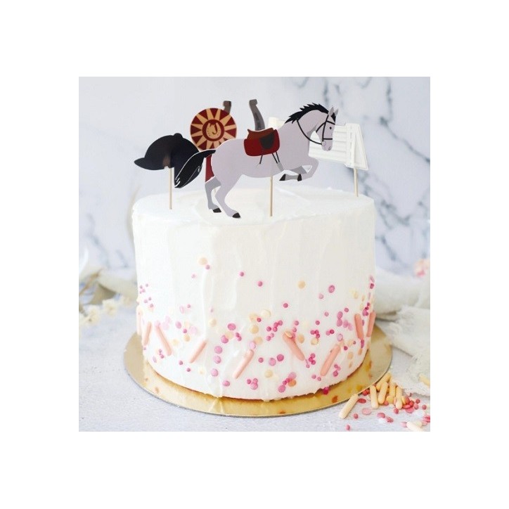 Scrap Cooking Horse Cake Toppers Set, 5 pcs Scrap Cooking Horse Cake Toppers Set, 5 pcs