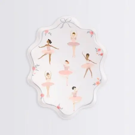 Meri Meri Ballerina Plates, 8 Pieces – Dancing Ballerinas for Your Celebration