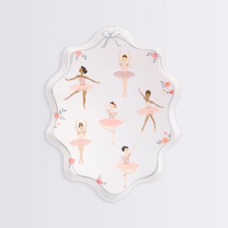 Meri Meri Ballerina Teller, 8 Stück – Tanzende Ballerinas für deine Feier