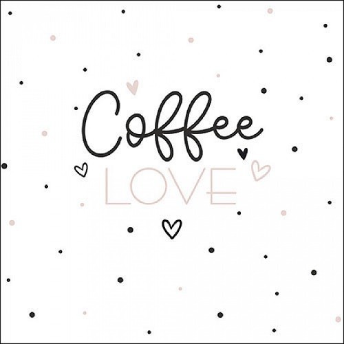 Ambiente Cofffee LOVE Napkins, 20 pcs