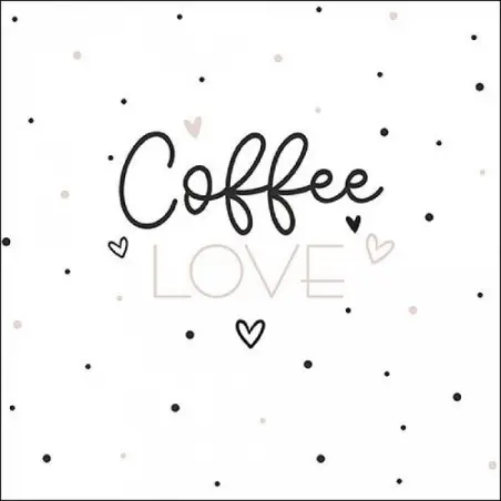 Ambiente Coffee Love Napkins, 20 Pieces – Three-Ply & Eco-Friendly for Your Coffee Break