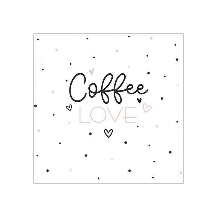 Ambiente Servietten Coffee Love, 20 Stück – Dreilagig und nachhaltig für deine Kaffeepause