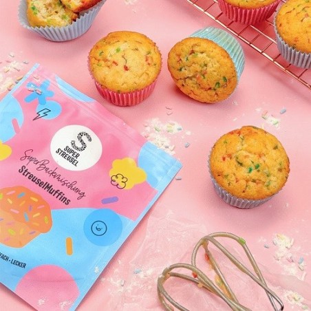 SuperStreusel SuperBaking Mix Muffins 320g – Colorful Muffins with Confetti Sprinkles