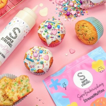 SuperStreusel SuperBaking Mix Muffins 320g – Colorful Muffins with Confetti Sprinkles